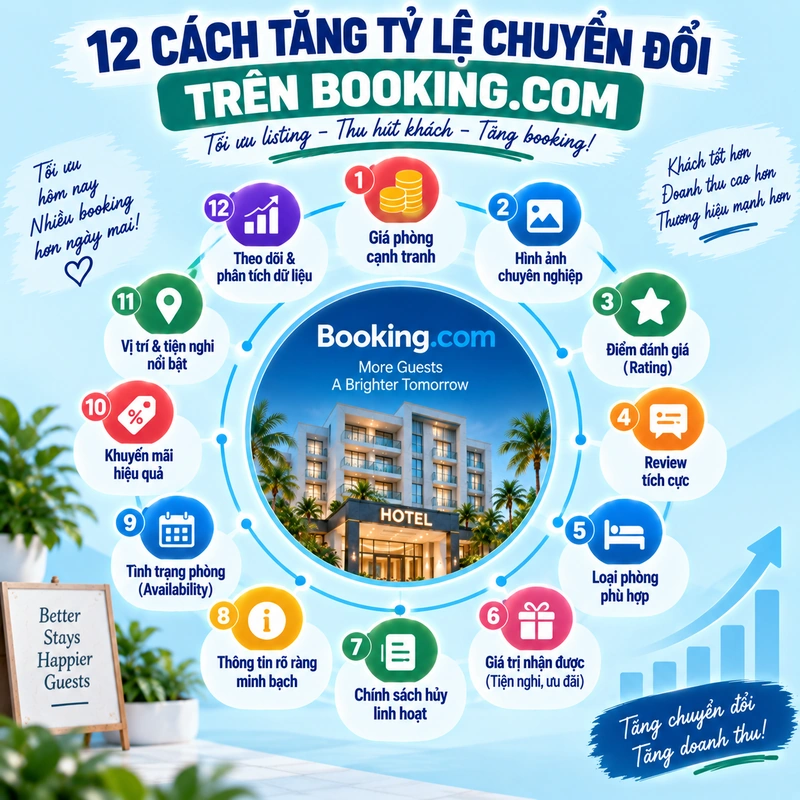 12 Cách Tăng Tỷ Lệ Chuyển Đổi Trên Booking