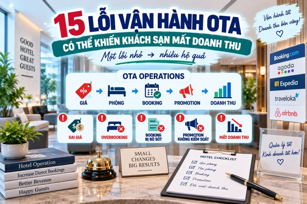 15 Lỗi Vận Hành OTA Có Thể Khiến Khách Sạn Mất Doanh Thu