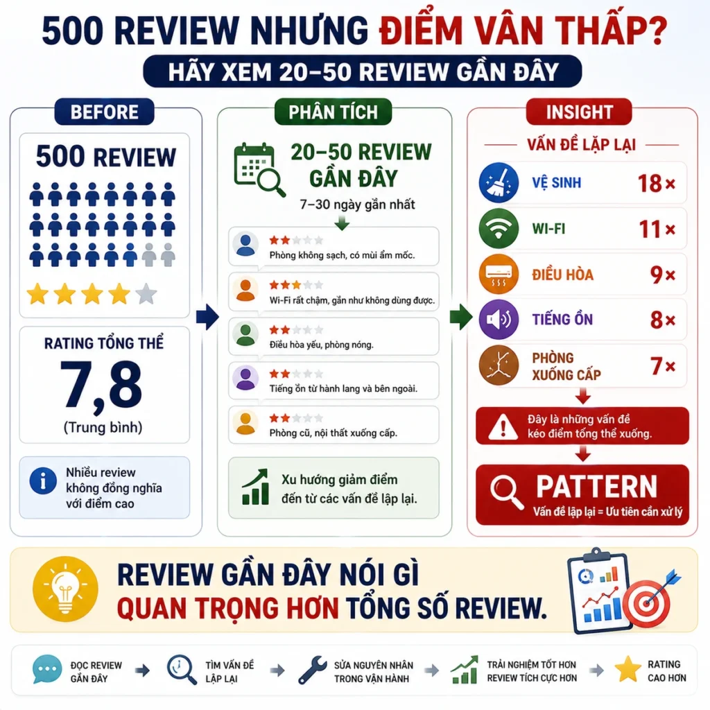 500 review nhưng điểm vẫn thấp