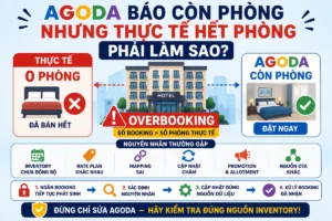 Agoda báo còn phòng nhưng thực tế hết phòng phải làm sao
