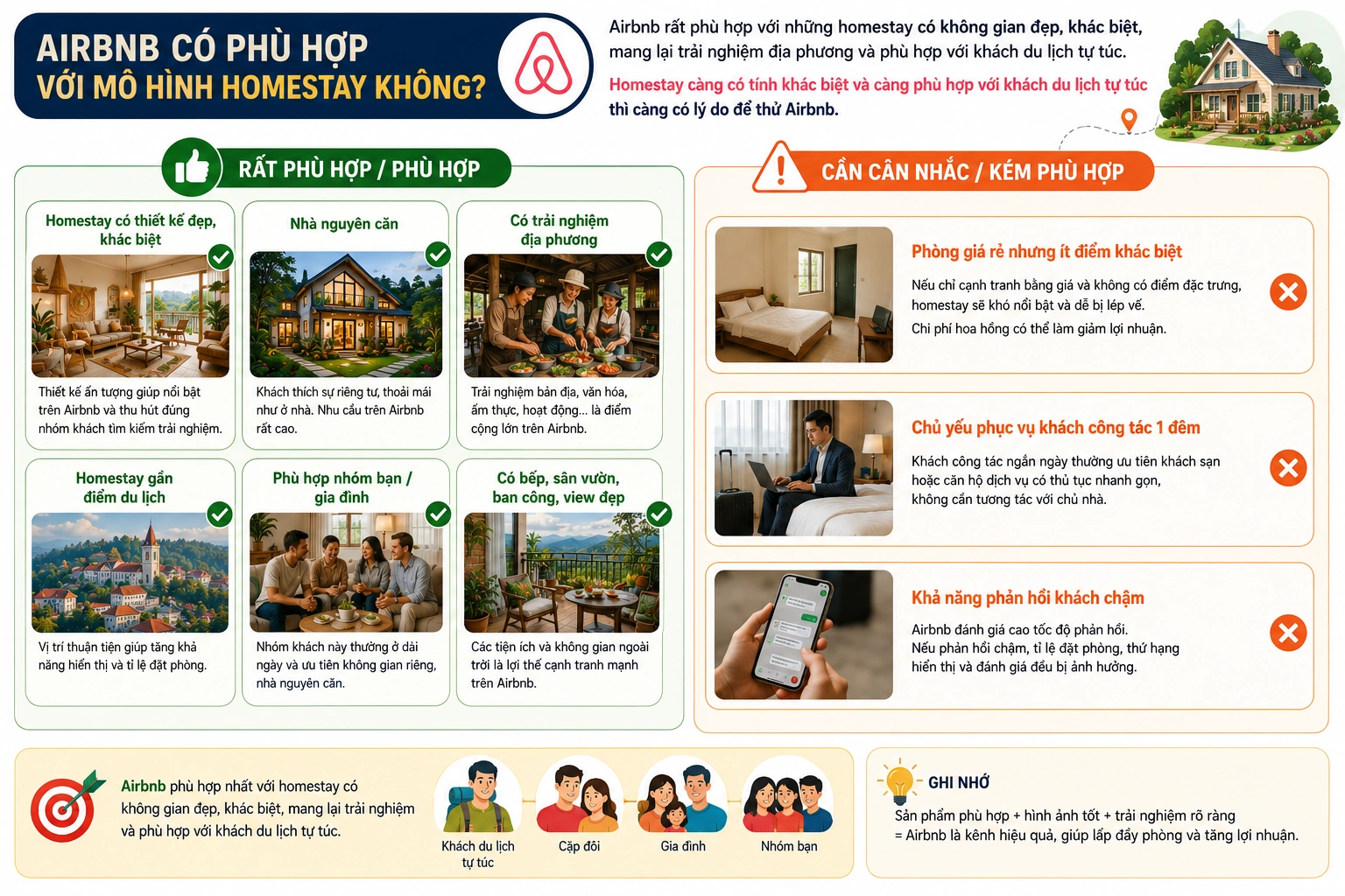 Airbnb có phù hợp với mô hình homestay không