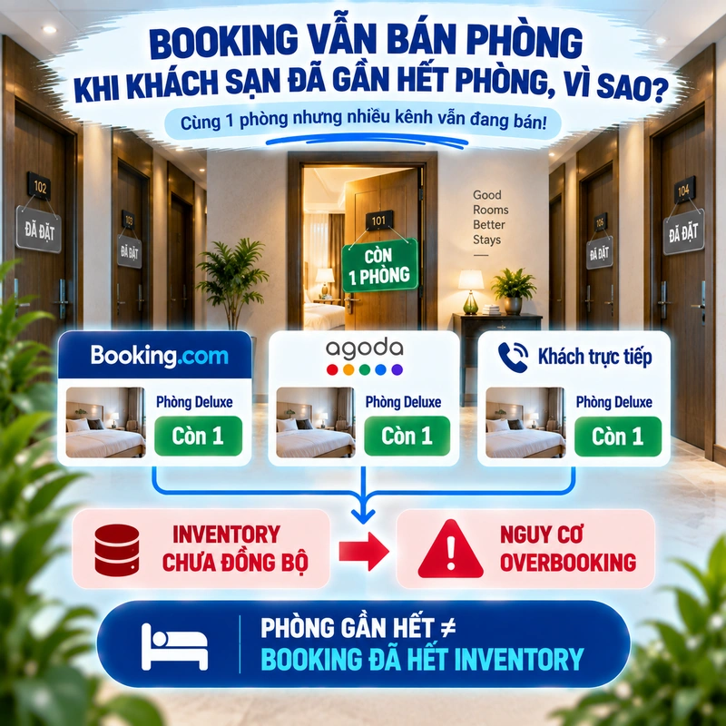 Booking Vẫn Bán Phòng Khi Khách Sạn Đã Gần Hết Phòng Vì Sao