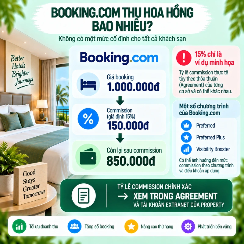 Booking.com Thu Hoa Hồng Bao Nhiêu