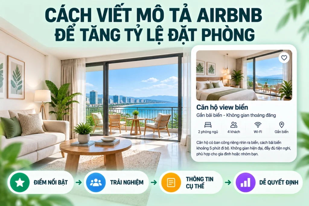 Cách Viết Mô Tả Airbnb Để Tăng Tỷ Lệ Đặt Phòng