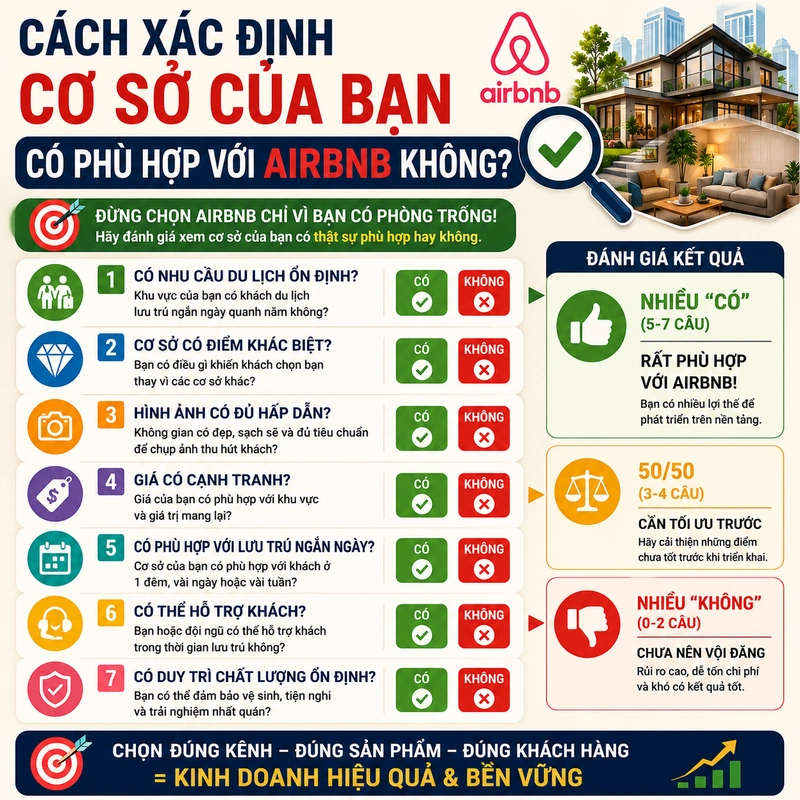 Cách xác định cơ sở của bạn có phù hợp với Airbnb không