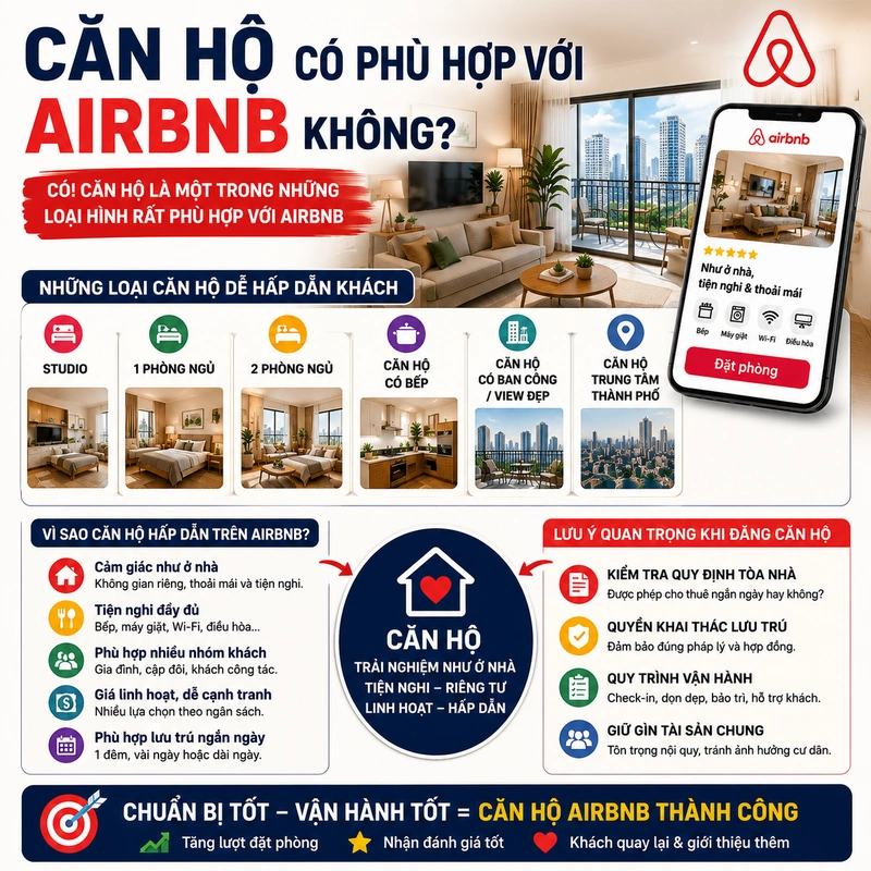 Căn hộ có phù hợp với Airbnb không