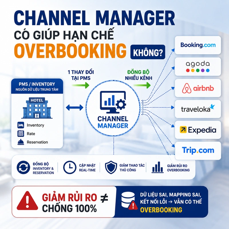 Channel Manager có giúp hạn chế overbooking không