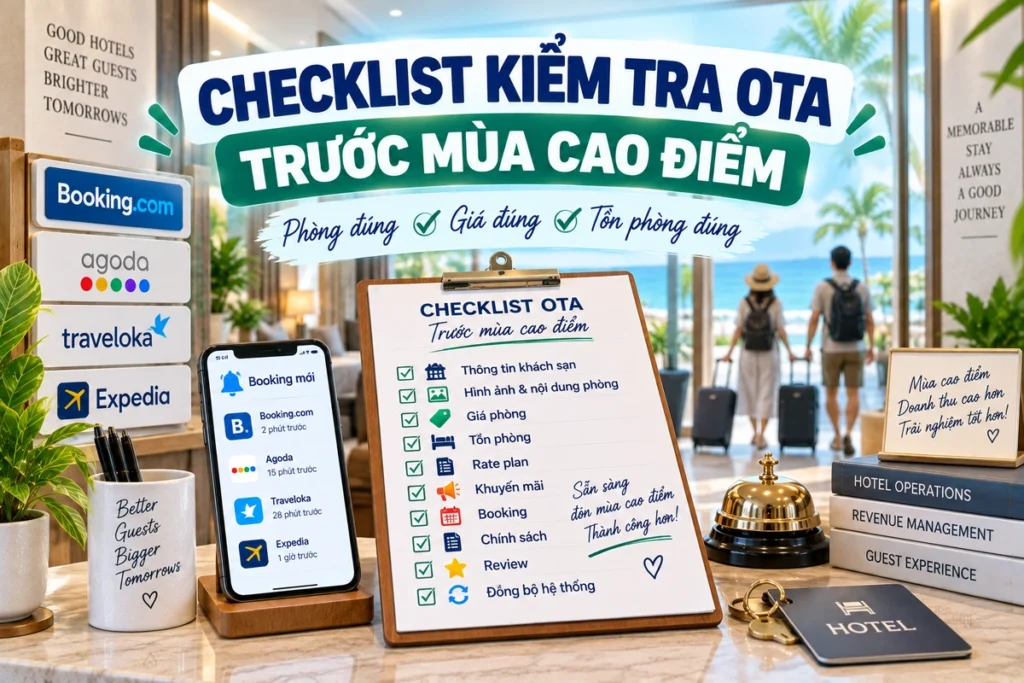 Checklist Kiểm Tra OTA Trước Mùa Cao Điểm Cho Khách Sạn