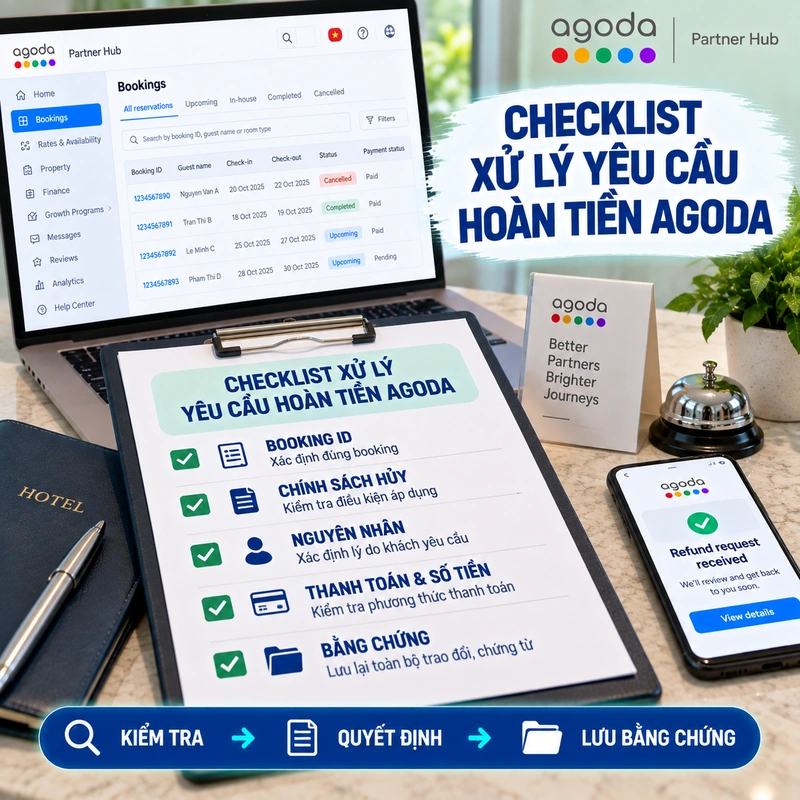 Checklist Xử Lý Yêu Cầu Hoàn Tiền Agoda