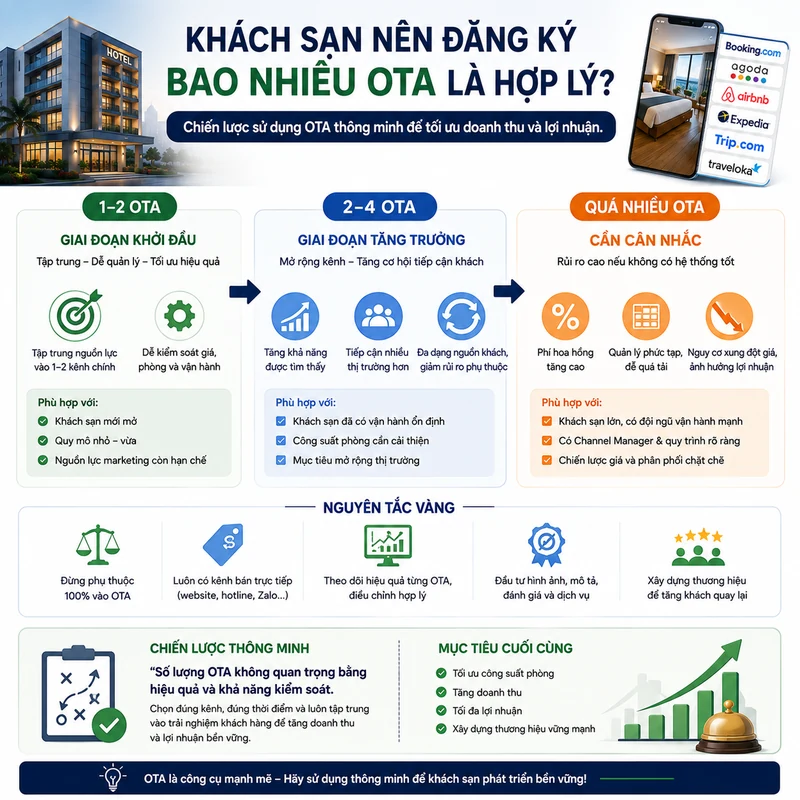 Chiến lược sử dụng nhiều OTA cho khách sạn