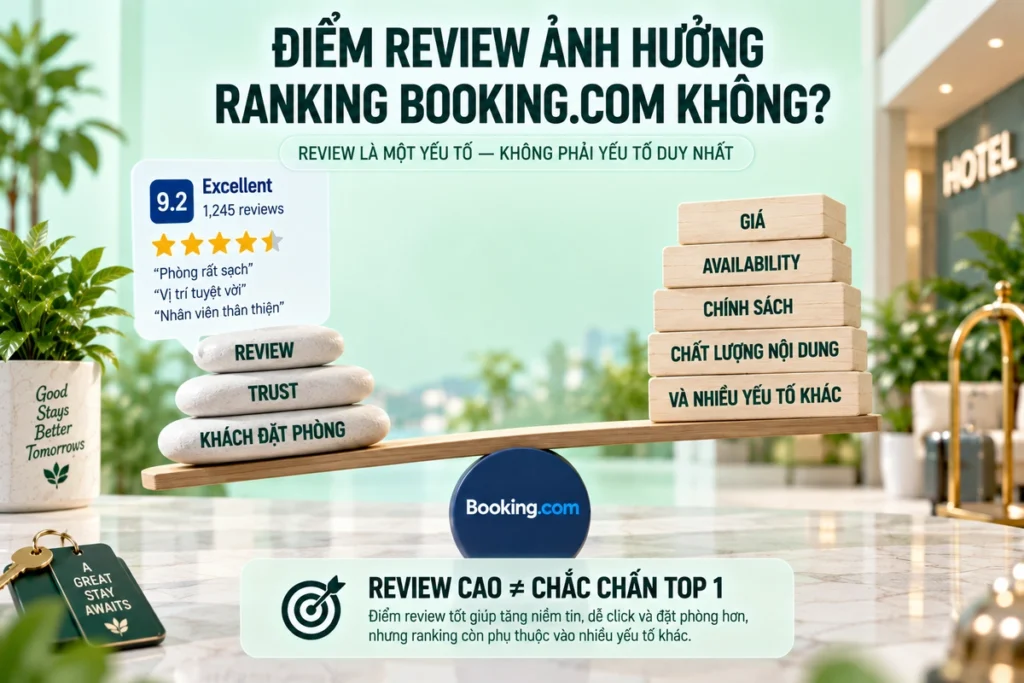 Điểm Review Ảnh Hưởng Ranking Booking.com Không