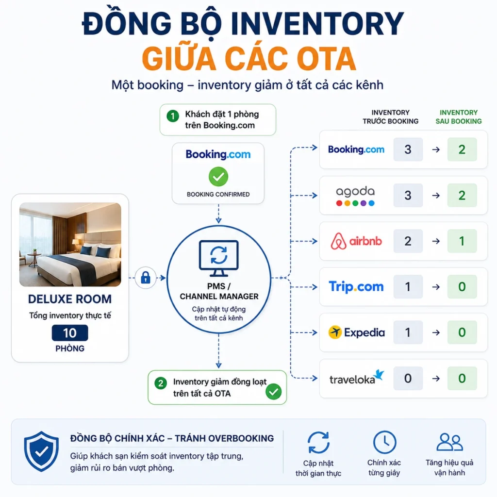 Đồng bộ inventory giữa các OTA