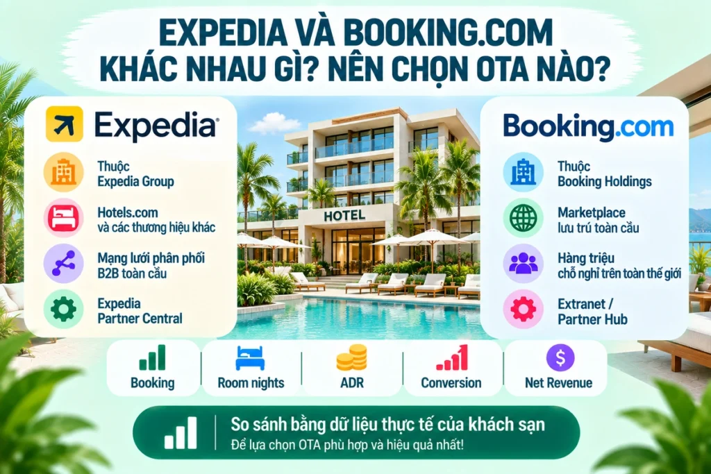 Expedia Và Booking.com Khác Nhau Gì Nên Chọn OTA Nào