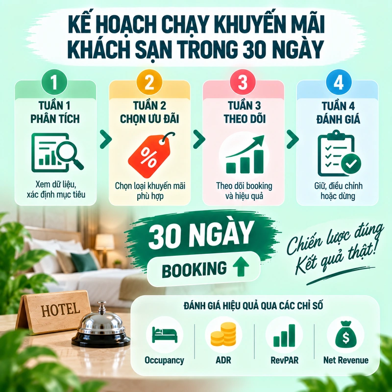 Kế Hoạch Chạy Khuyến Mãi Khách Sạn Trong 30 Ngày