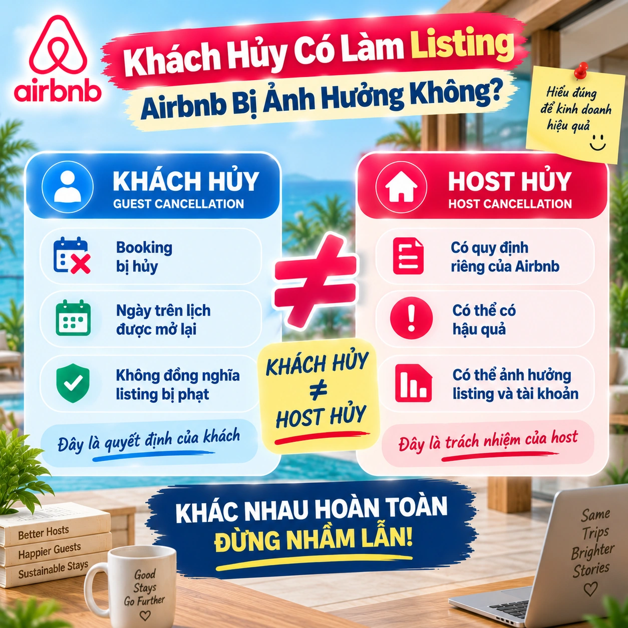 Khách Hủy Có Làm Listing Airbnb Bị Ảnh Hưởng Không
