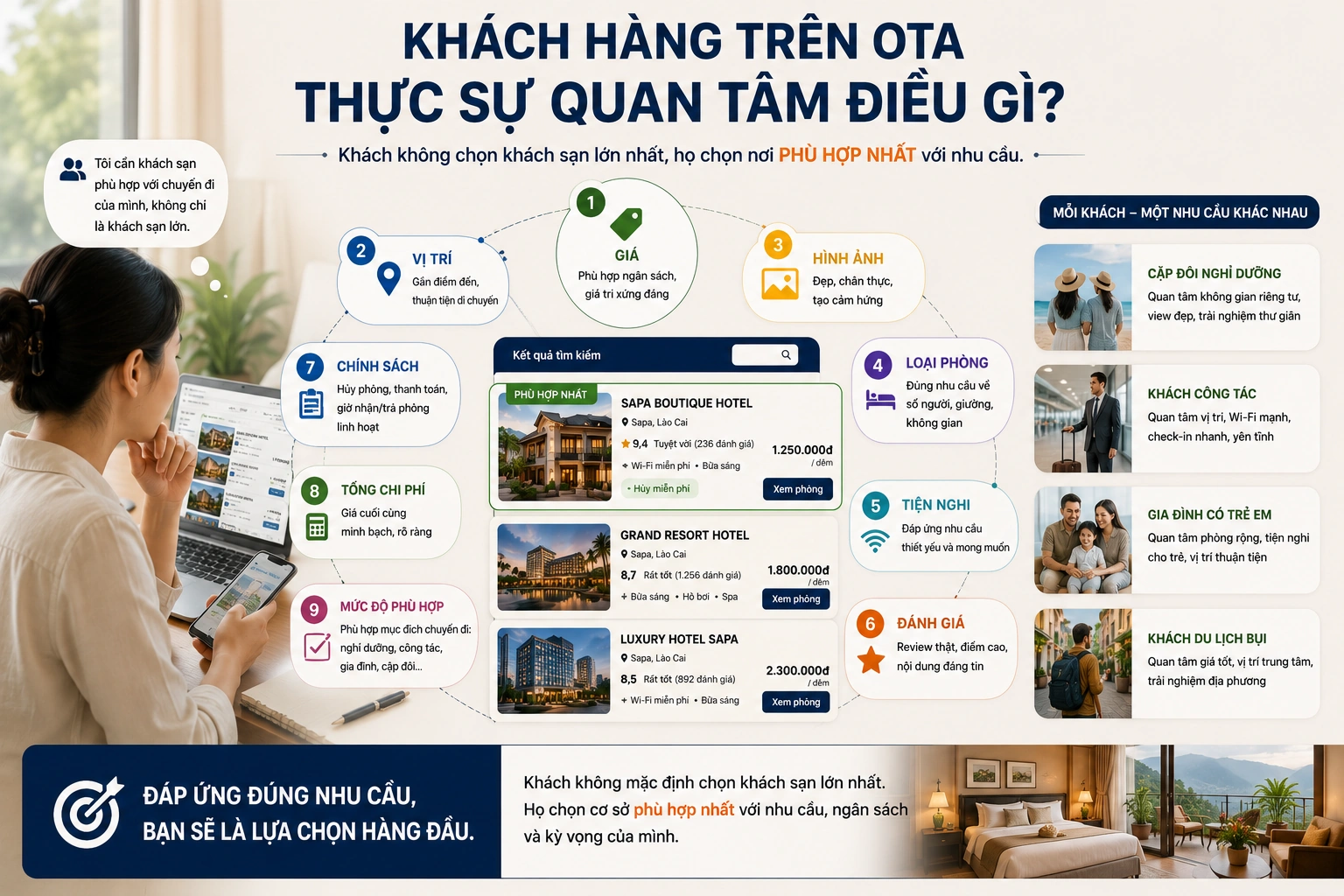 Khách hàng trên OTA thực sự quan tâm điều gì