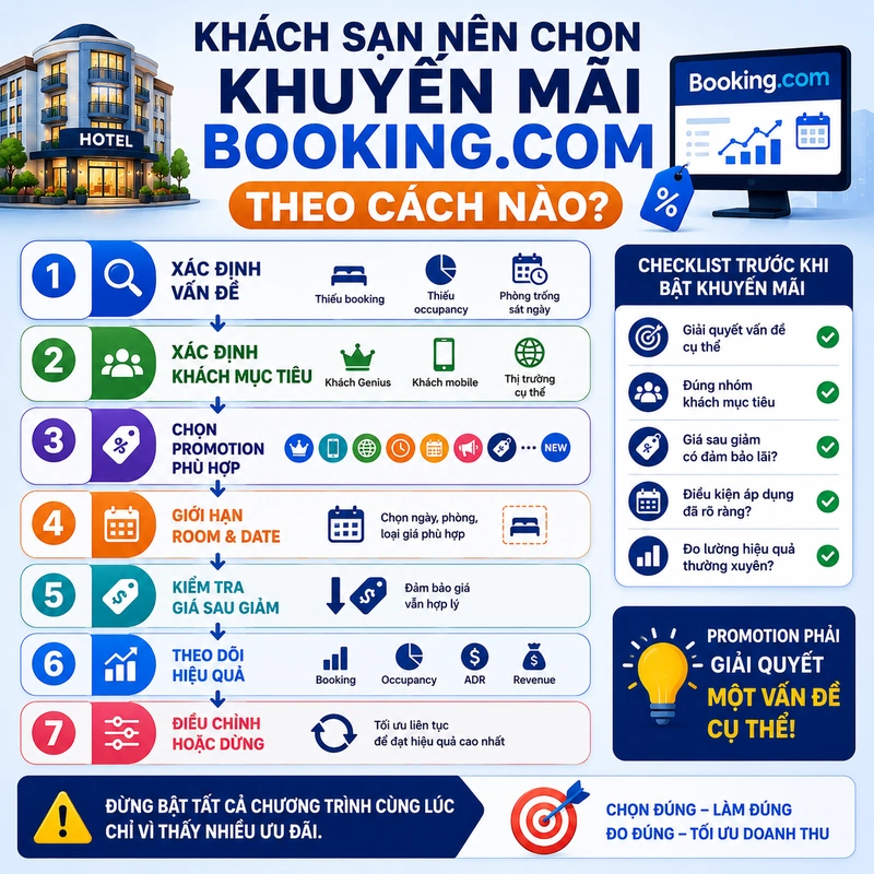 Khách sạn nên chọn khuyến mãi Booking.com theo cách nào