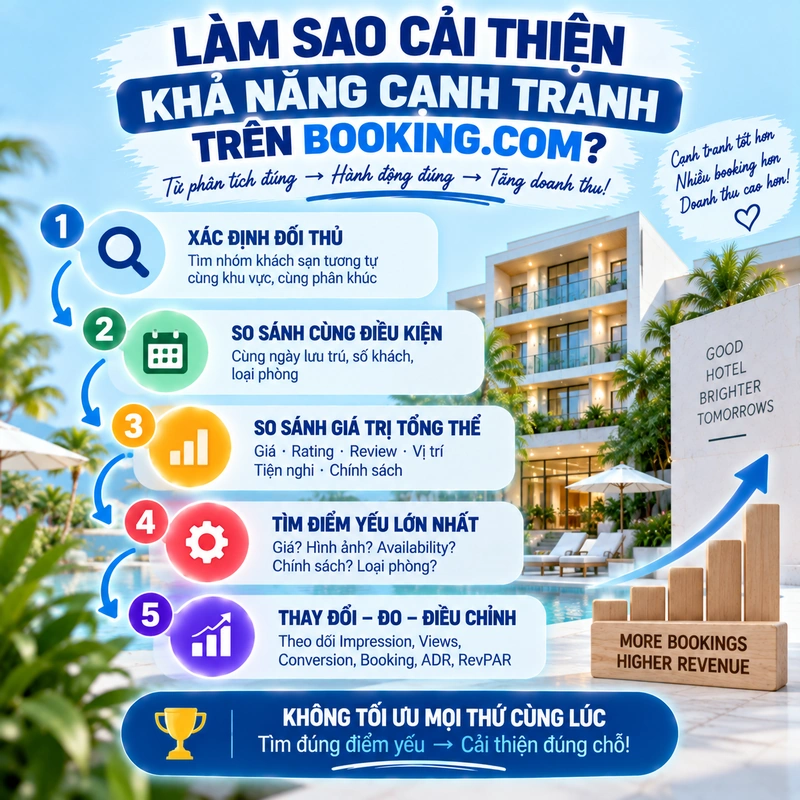 Làm Sao Cải Thiện Khả Năng Cạnh Tranh Trên Booking