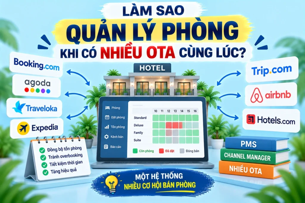 Làm Sao Quản Lý Phòng Khi Có Nhiều OTA Cùng Lúc