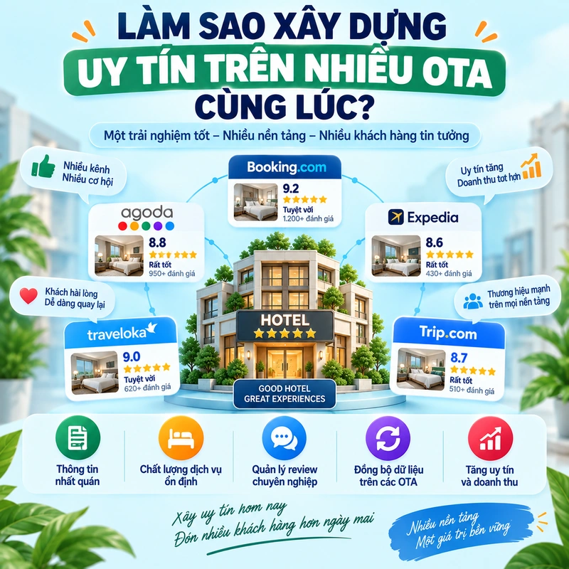 Làm Sao Xây Dựng Uy Tín Trên Nhiều OTA Cùng Lúc