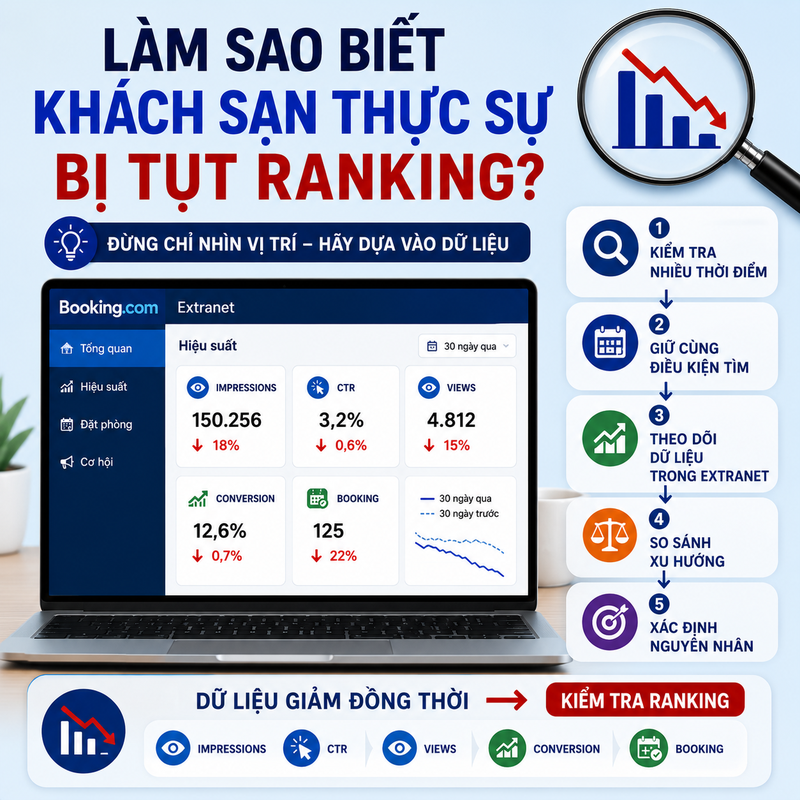 Làm sao biết khách sạn thực sự bị tụt ranking