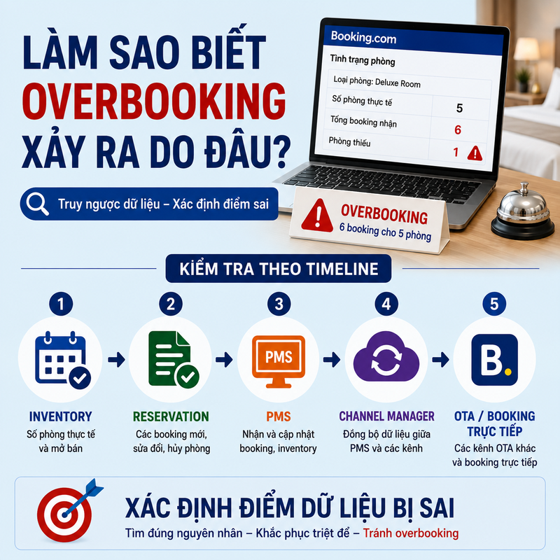 Làm sao biết overbooking xảy ra do đâu