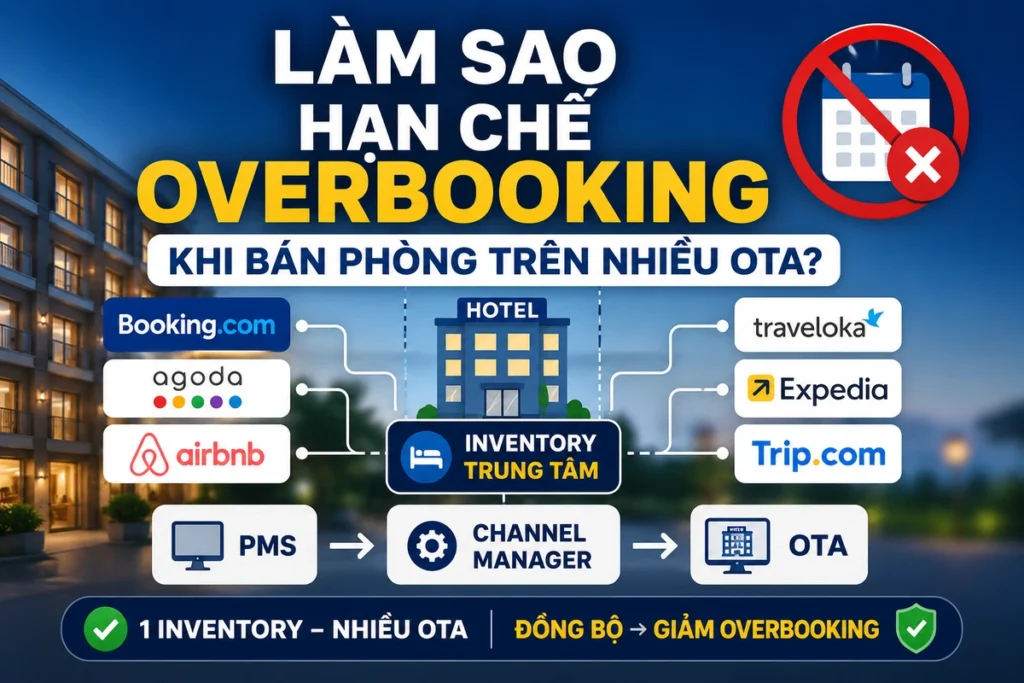 Làm sao hạn chế overbooking khi bán phòng trên nhiều OTA