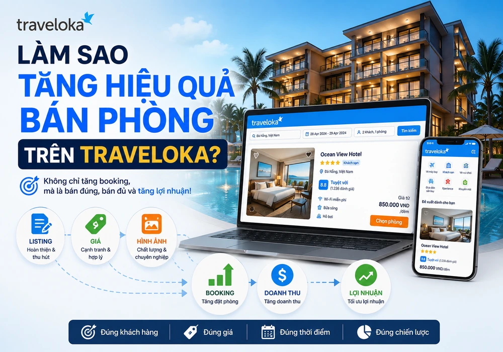 Làm sao tăng hiệu quả bán phòng trên Traveloka