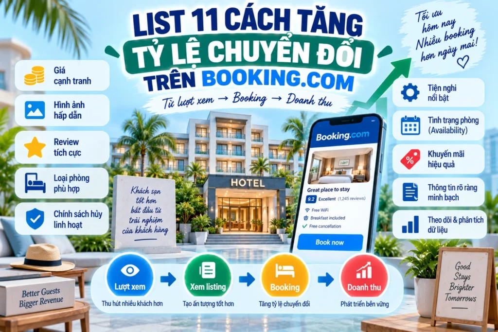List 11 Cách Tăng Tỷ Lệ Chuyển Đổi Trên Booking