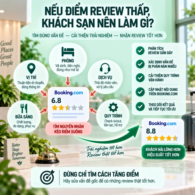 Nếu Điểm Review Thấp Khách Sạn Nên Làm Gì