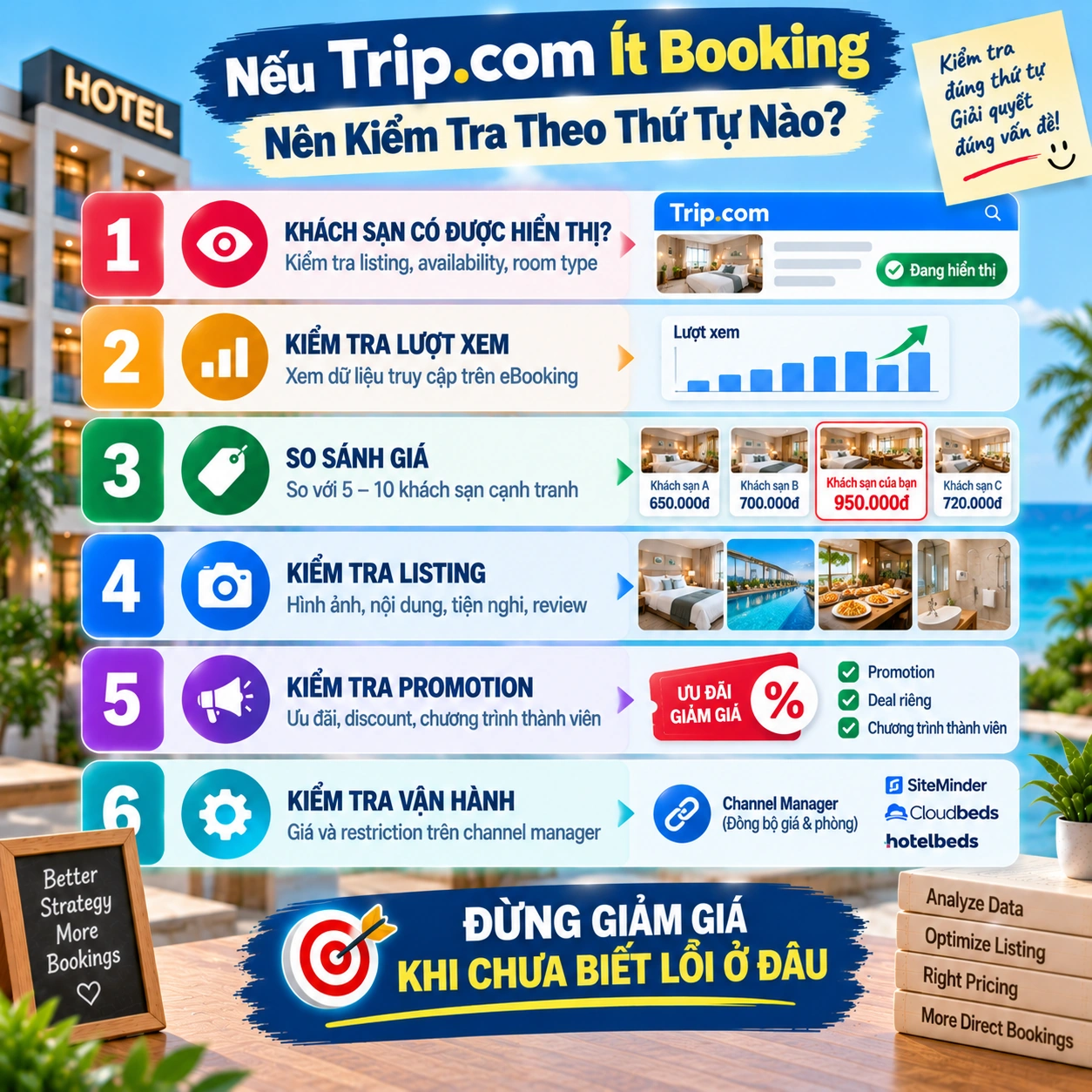Nếu Trip.com Ít Booking, Nên Kiểm Tra Theo Thứ Tự Nào