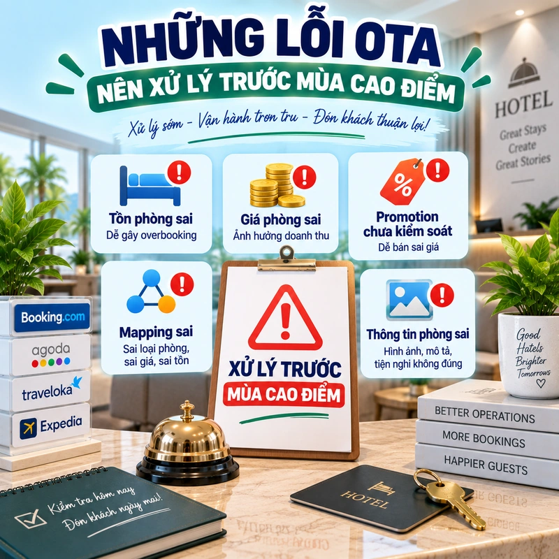 Những Lỗi OTA Nên Xử Lý Trước Mùa Cao Điểm