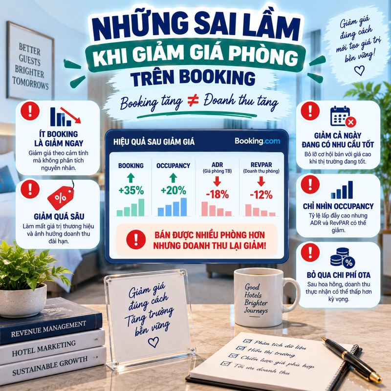 Những Sai Lầm Khi Giảm Giá Phòng Trên Booking