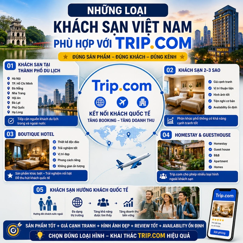 Những loại khách sạn Việt Nam phù hợp với Trip
