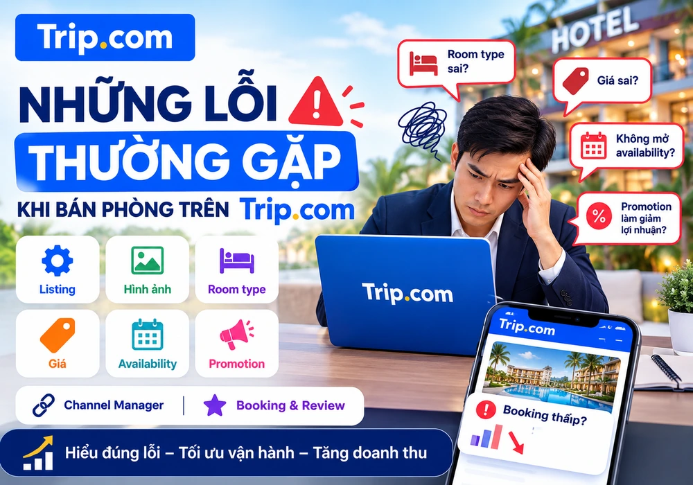 Những lỗi thường gặp khi bán phòng trên Trip