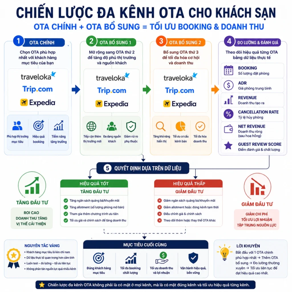 OTA chính, OTA bổ sung chiến lược đa kênh