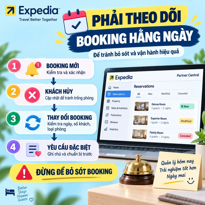 Phải Theo Dõi Booking Hằng Ngày