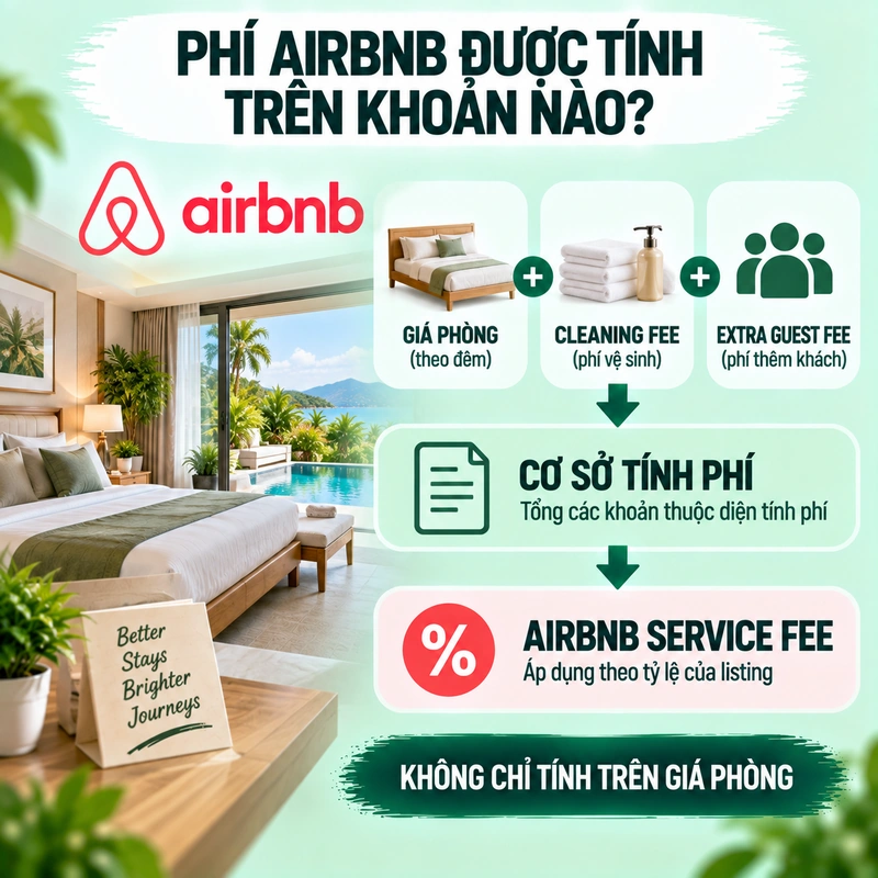 Phí Airbnb Được Tính Trên Khoản Nào
