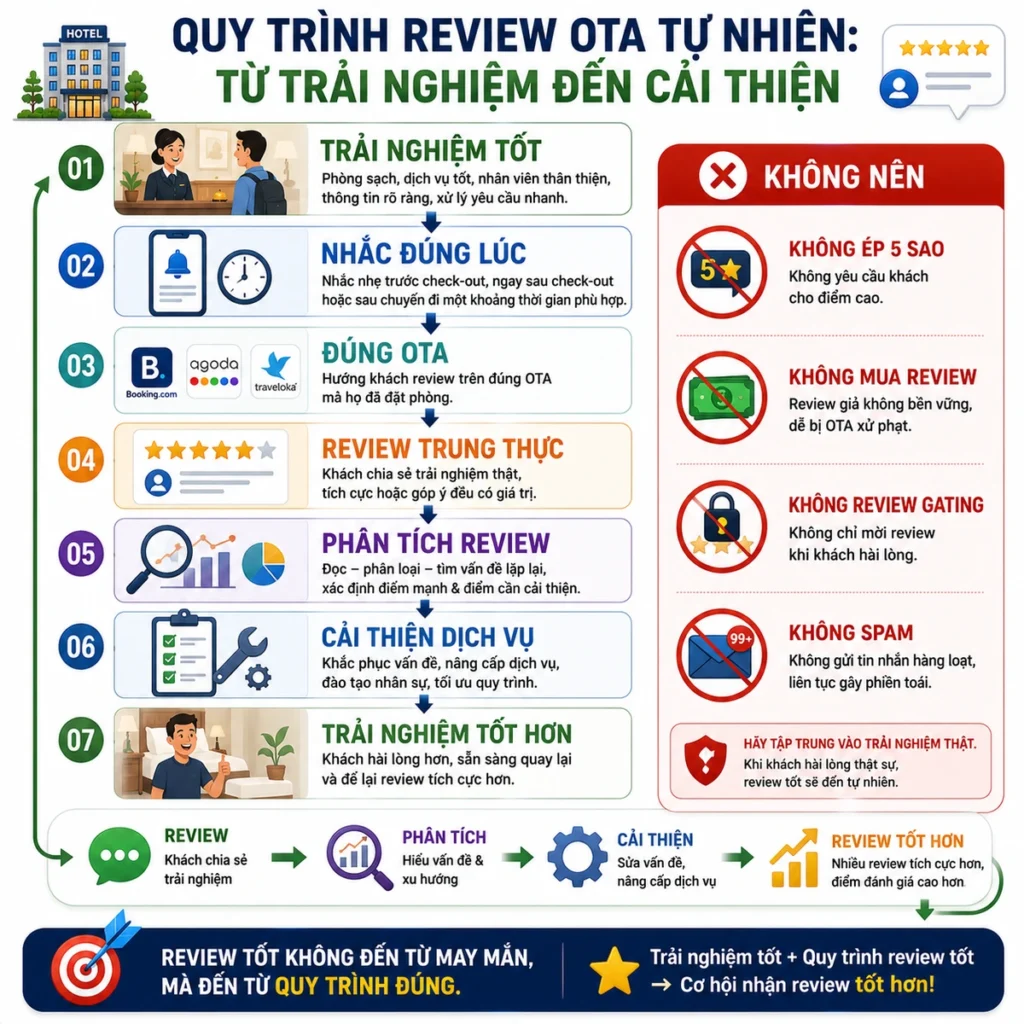 Quy trình review OTA tự nhiên