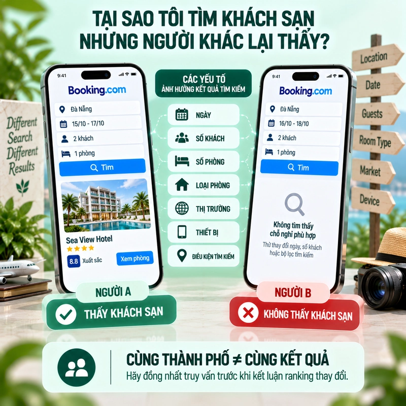 Tại Sao Tôi Tìm Khách Sạn Nhưng Người Khác Lại Thấy