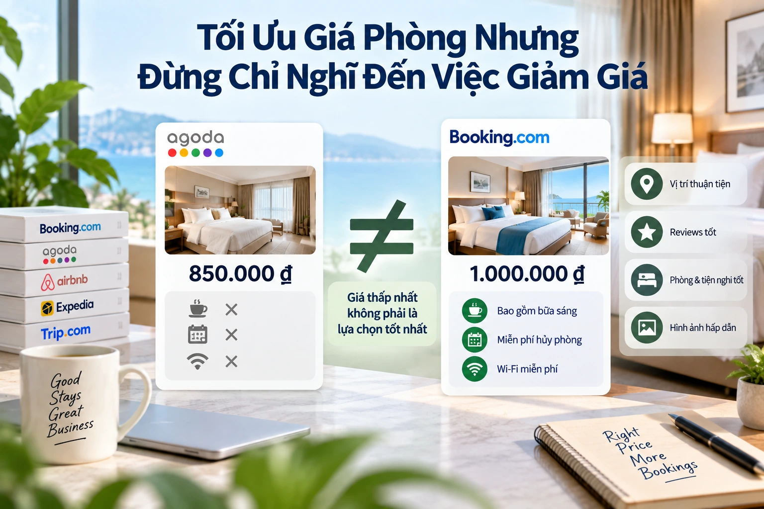 Tối Ưu Giá Phòng Nhưng Đừng Chỉ Nghĩ Đến Việc Giảm Giá