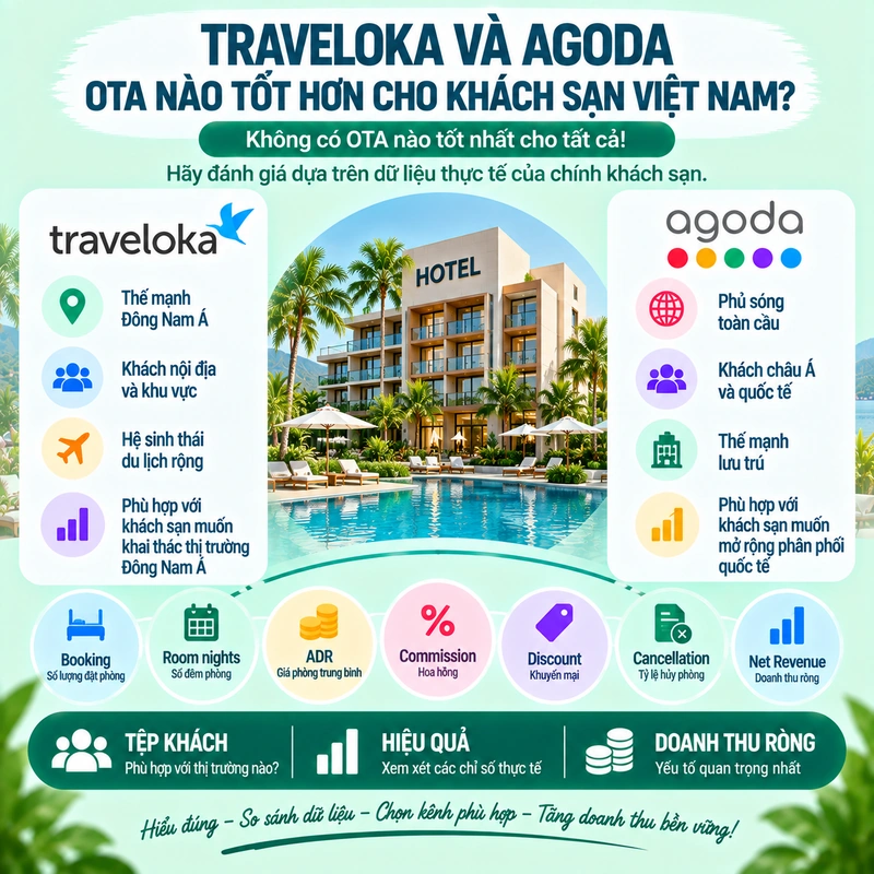 Traveloka Và Agoda OTA Nào Tốt Hơn Cho Khách Sạn Việt Nam