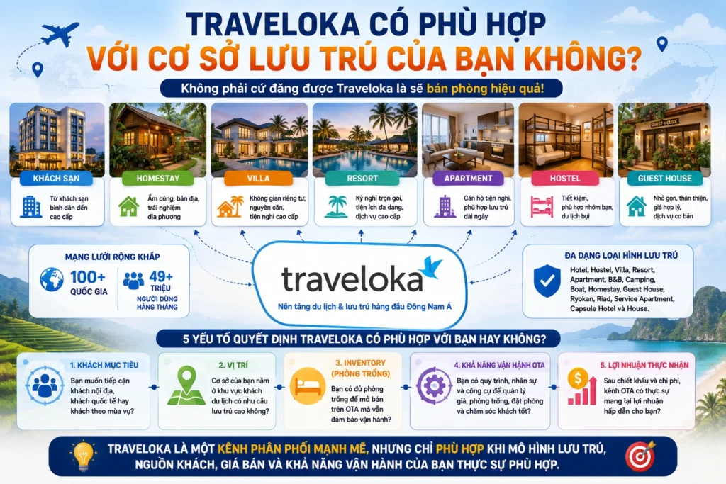 Traveloka Phù Hợp Với Những Loại Cơ Sở Lưu Trú Nào