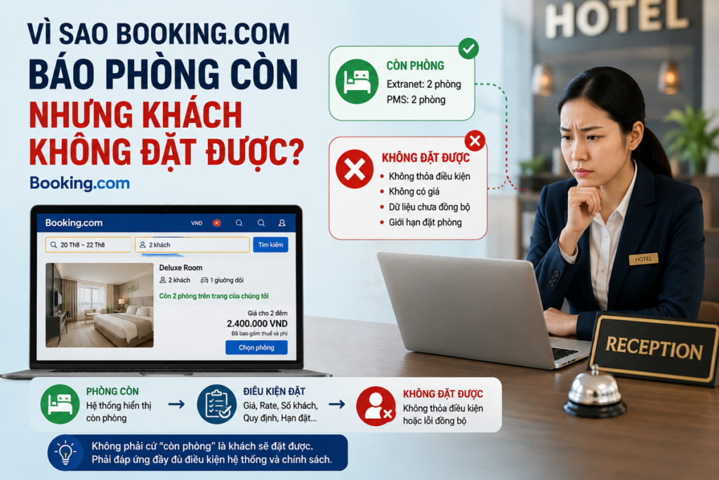Vì Sao Booking.com Báo Phòng Còn Nhưng Khách Không Đặt Được