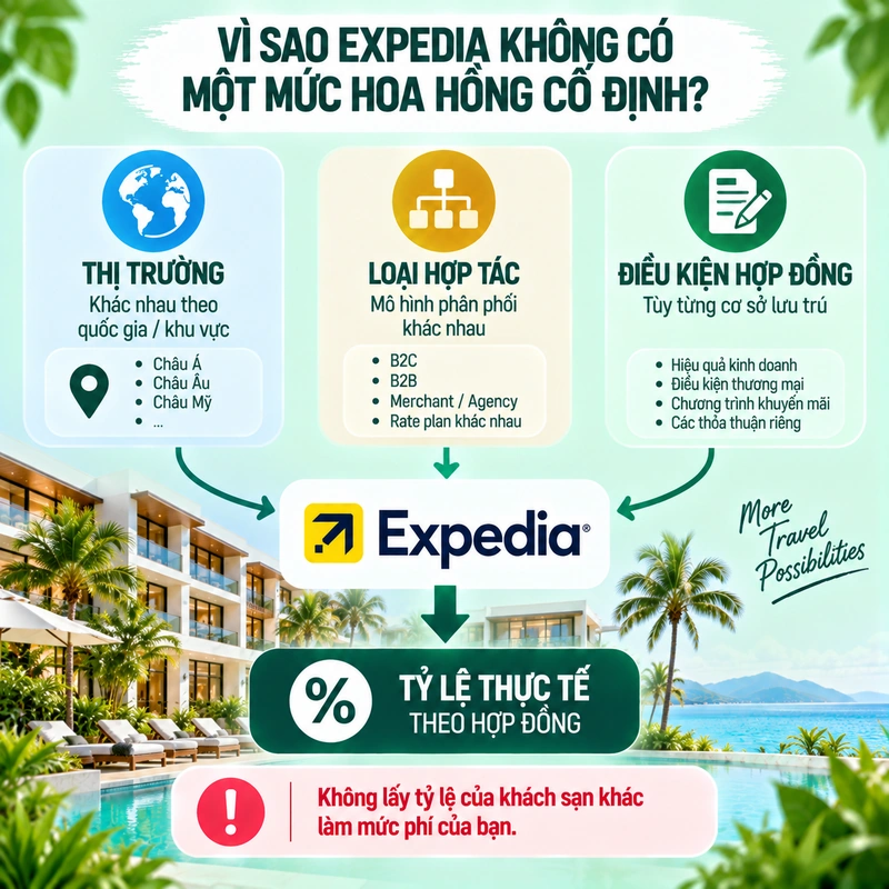 Vì Sao Expedia Không Có Một Mức Hoa Hồng Cố Định