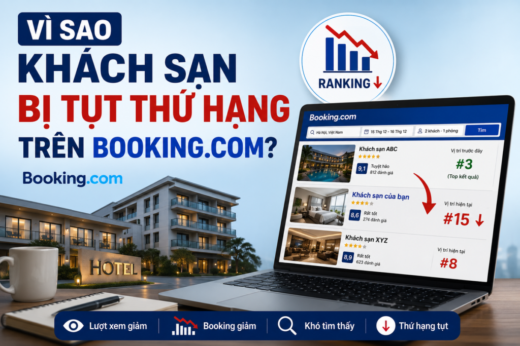 Vì Sao Khách Sạn Bị Tụt Thứ Hạng Trên Booking