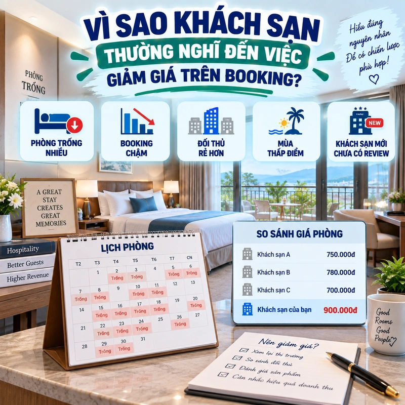 Vì Sao Khách Sạn Thường Nghĩ Đến Việc Giảm Giá Trên Booking