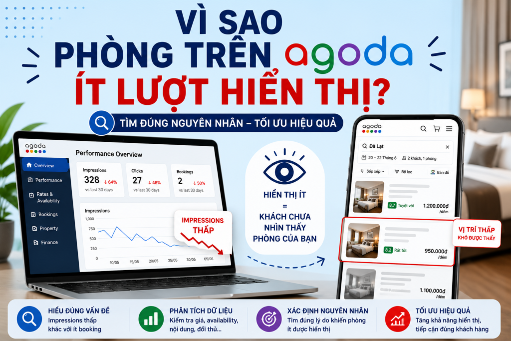 Vì Sao Phòng Trên Agoda Ít Lượt Hiển Thị