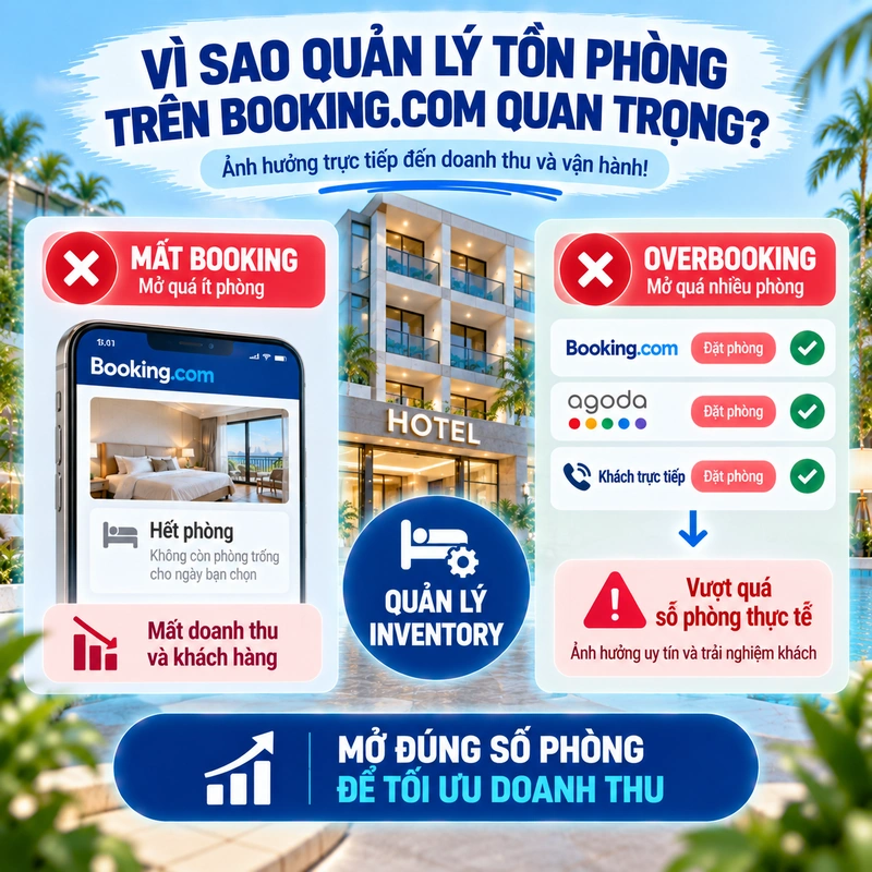Vì Sao Quản Lý Tồn Phòng Trên Booking.com Quan Trọng