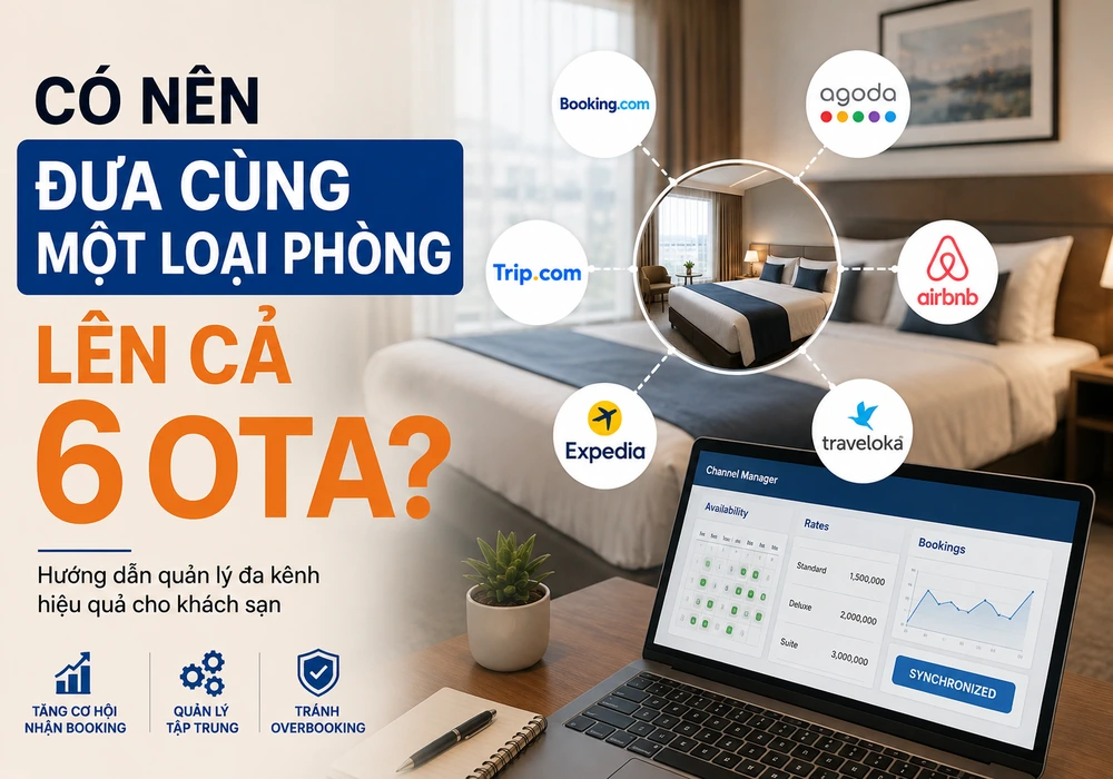Có nên đưa cùng một loại phòng lên 6 OTA?